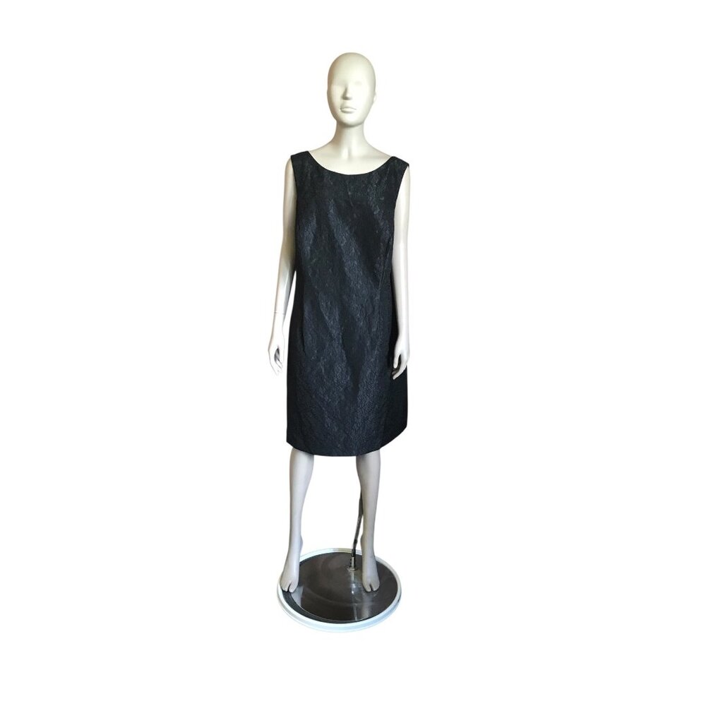 NWT Adrianna Papell Black Flower Detail Dress